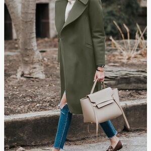 Army green long jacket